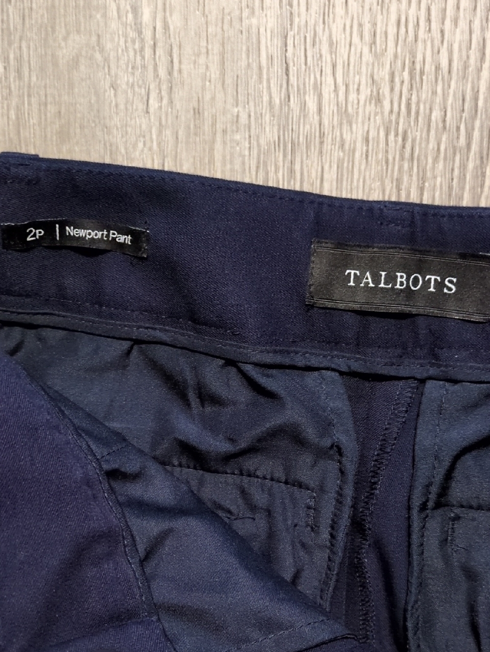 Talbot's Navy Blue Newport Pants Size 2P - Picture 3 of 5